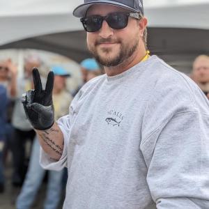 Portland’s Chad Egeland wins the Pemaquid Oyster Festival shucking competition and will advance to the national contest in Maryland. CANDI JONETH/Boothbay Register