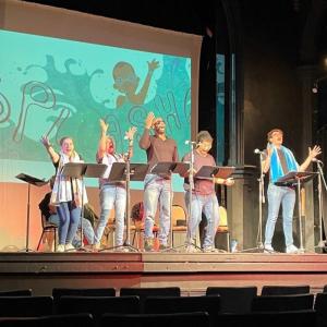 Readers Theater performers at a past show. Courtesy of Midcoast Literacy