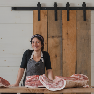 Anna Hymanson, whole-animal butcher and co-owner of Broad Arrow Farm in Bristol. Courtesy photo