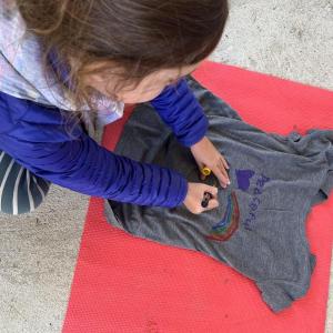 Peaceful says the T-shirt as a result of one young participant’s self-reflection art. Courtesy of Shannon Parker