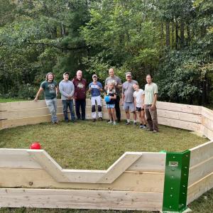 CTL faculty, parents, and students worked together to build a beautiful new Gaga Ball Pit.