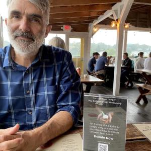 Alain Ollier co-founder of Veggies to Table at the Contented sole this summer. Courtesy photo