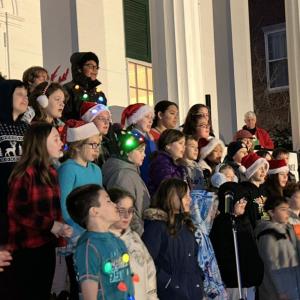 Choral students perform at Wiscasset’s tree lighting Dec. 2. Courtesy photo
