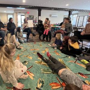 A read aloud at the Merry Barn. Courtesy photo