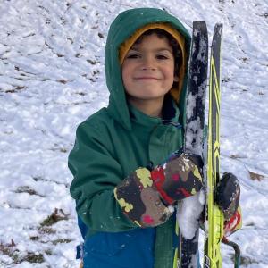 CTL student Ozzie Torino learns the basics of cross-country skiing. Courtesy of CTL