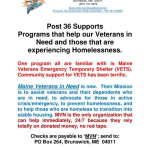 Support Maine Veterans In Need