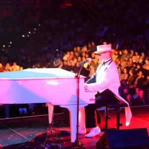 Celebrate the holidays with a Dec. 17, 2 p.m. performance of “Yellow Brick Road, a Tribute to Elton John” at the Lincoln Theater, led by Gerald Brann and his white grand piano. Courtesy of LCTV
