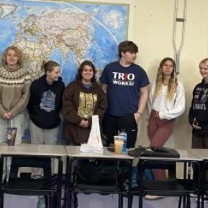 From left, Ben Roach, Selectman Terry Heller, Rinna Munz, Emily Gilliam, Grace Green, Chris Seiders, Sadie Bassett, Makenna Campbell, Daniel Dotson, Lucas Paradis and Alton King. Courtesy photo
