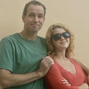 Artist Peter Bruun with his daughter, Elisif, who died of an overdose in 2014. Courtesy of Peter Bruun