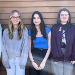CTL middle schoolers win regional writing contest. From left: Meghan Arnold, Lily Coleman, Morganne Phelps, Vivian McKinney, Octavia Aurora. Courtesy of CTL