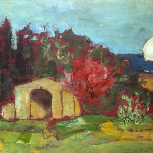 From the season opener at Gold/Smith Gallery: “L’Etrusca” – tempera on board by Tuscan artist Ivano Balluchi “L’Etrusca” - Ivano Balluchi