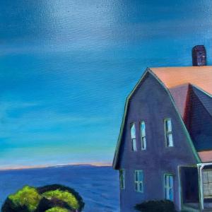 One of Mark Malinowski’s paintings in his solo show at River Arts. Courtesy of the artist