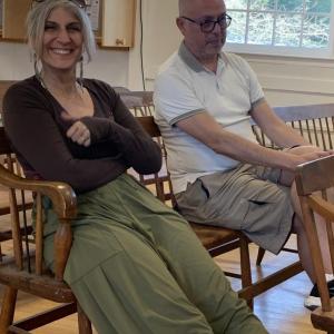 East Boothbay resident Byron Cortez, right, sought approval May 14 for Edgecomb to support June as Gay Pride month from the selectboard. Town officials reached a consensus to observe a “scaled-back” proposal that Cortez proposed. Also pictured, Margarita Keith, a friend of Cortez’s. BILL PEARSON/Boothbay Register