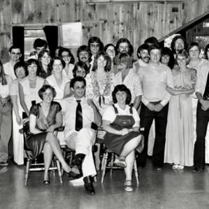 Wiscasset High School Class of 1971 is pictured during its 10-year reunion at Taste of Maine Restaurant in Woolwich. Seated, from left, are Sheila Haines Sawyer, Peter Gagnon, and Carolyn Staples Fairservice. (Middle) Ann Brackett, Gail Caswell Boudin, Bonnie Rackliff, Rebertta Hussy Hart, Vicky Verney, Barbara Hewitt Gagnon, Benhard Gustafson, Dale Skillin, Tom Soule, Cindy Peaslee Hill, Nancy Sherman Cheney, Debbie Geyer Donnell and Jeff Pendleton. (Rear) Michael Fairservice, Tom Boudin, Jim Main, Marie West, Ron Harrison, Kathy Gardner Oliver, Ben Rines, Ralph Campbell, Debbie Cossette and Bob Pontau. Not pictured but attending were Norm Holbrook, Richard Mank, Jill Holbrook Peters, Terry Pinkham and Steve Russell. Phil Di Vice photo