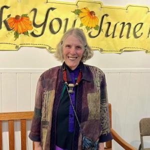 Artist and poet June Rose is now retired from the Boothbay Region Art Foundation ... let the creative endeavors begin! Photo by Bruce Burnham
