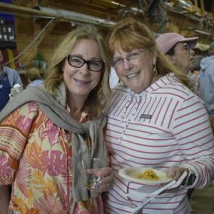 Summering on Southport from left: Lisa Stover of Chicago and Victoria Roach of Southern CA. Victoria’s fave: Mine Oyster; Lisa was undecided - at the time. LISA KRISTOFF/Boothbay Register