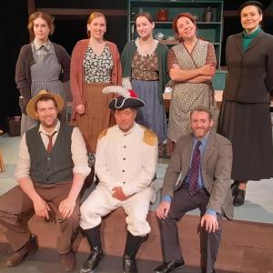 "Dancing at Lughnasa" cast. Pictured from left, back row: Abigail White, Emily Sue Barker, May Halm, Teralyn Reiter, Nanette Fraser; front: Joe Lugosch, Tim Cunningham, Morgan Shattuck. Courtesy photo