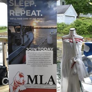 Maine Lobstermen’s Association display. LISA KRISTOFF/Boothbay Register