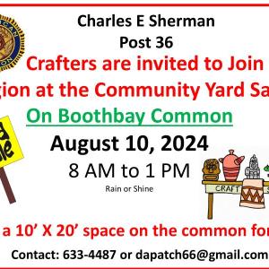Community-Legion Yard Sale and Craft Fair