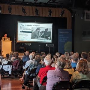 “Flow cytometry is new within the last 30-40 years and it has revolutionized how we study microbes,” said Bigelow’s Nicole Poulton. CANDI JONETH/Boothbay Register