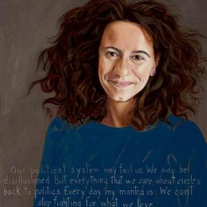 “Chloe Maxim, Maine State Senator” from the portrait project “Americans Who Speak the Truth.” Robert Shetterly. Courtesy of Kerr+Jones Gallery