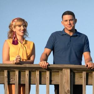 Scarlett Johansson and Tatum Channing star in “Fly Me To The Moon” opening at Harbor Theater Friday, July 12. Courtesy of the venue