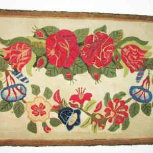 Antique hooked rug in the Chapman-Hall House collection. Courtesy of Lincoln County Historical Association
