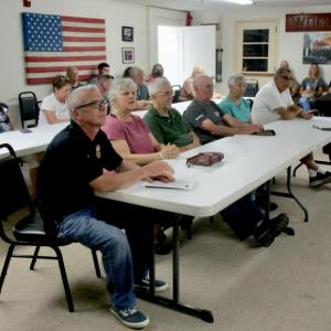 Residents fill the hearing room for the Sept. 18 special town meeting. PHIL DI VECE/Wiscasset Newspaper