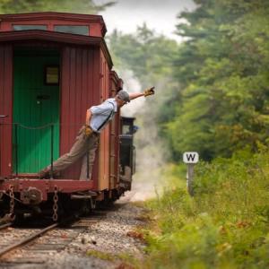 The Wiscasset, Waterville and Farmington Railway caboose. Courtesy photo