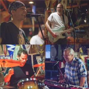 The Gulch will play at the Oct. 19 Rally for Democracy in Damariscotta. Clockwise from top left to bottom left: Griffin Han-LaLime of Damariscotta, Corey Redonnett of Damariscotta, Chuck Benton of Nobleboro, and Michael Sevon of Jefferson. Courtesy of the band The Gulch