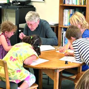 Author with students at CTL