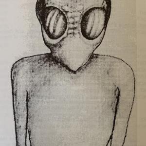 Jack Weiner's drawing of one of his abductors.