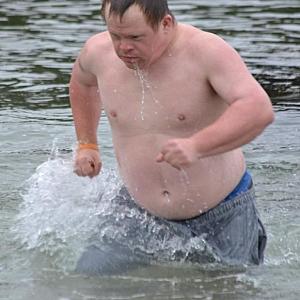 Danny Miller at the Leprechaun Leap on Southport. KEVIN BURNHAM/Boothbay Register