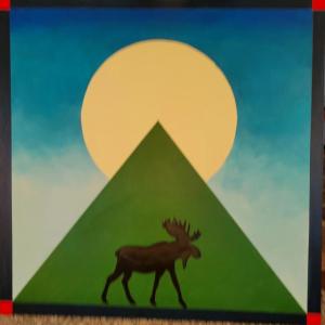 Full Moon Moose quilt by Vicki Reinecke. Courtesy image