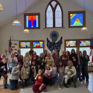 People with ornaments 