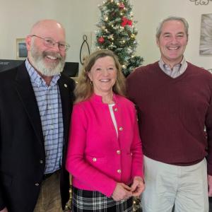 Pictured from left are Spencer E. Gray Jr., Elizabeth Gray and Robert Wheeler. Courtesy photo