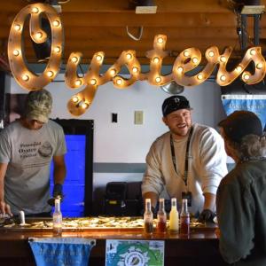 Serving up oysters at the 2024 Pemaquid Oyster Festival. FRITZ FREUDENBERGER/Boothbay Register