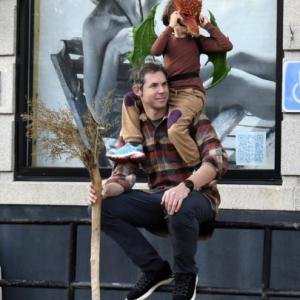 Taking a breather after the 2024 Halloween march in downtown Boothbay Harbor. FRITZ FREUDENBERGER/Boothbay Register