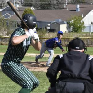 BRHS baseball action. FRITZ FREUDENBERGER/Boothbay Register