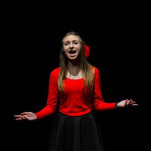 Jessie Ullo performing "Never Fall in Love with an Elf" from Elf, the musical. 