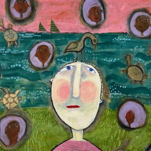 Wendy Gedanken: "River Walk with Company" - courtesy of River Arts Wendy Gedanken: "River Walk with Company" - Courtesy of River Arts