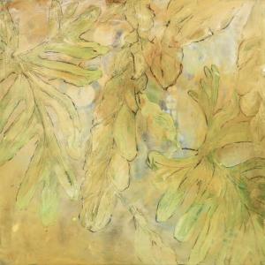 Debra Claffey - "Cut Crystal" - encaustic, oil, pigment stick, graphite, litho crayon on paper on panel. Courtesy of the artist