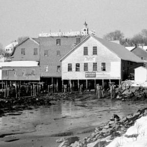 The former Wiscasset Lumber Company/Turner Center warehouse now site of the Creamery Pier. PHIL DI Vece photo 