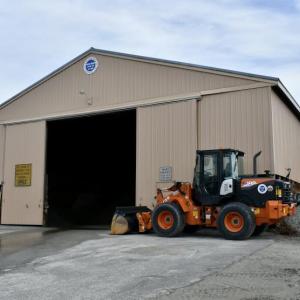 The storage building for winter salt and sand on Walker Road that contractor Jack Shaw has offered to sell the town. PHIL DI VECE/Wiscasset Newspaper