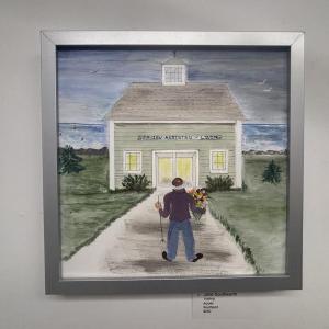 "Visiting" by Jane Southworth in acrylics. 