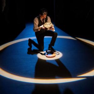 Elias Bassett (poet Rainer Maria Rilke) in "Sonnets to Orpheus." Final shows March 20 -22.  Visit heartwoodtheater.org for performance details. Jenny Mayher photo