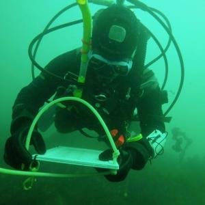 A Bigelow Laboratory researcher collects data on Maine kelp forests for a project funded by Maine Sea Grant. Several legislators recently announced efforts to re-fund Maine Sea Grant after its federal award was cut. Courtesy of Bigelow Laboratory