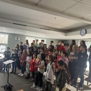 The WES chorus under the direction of Carole Drury performs at Wiscasset Senior Center. Cynthia Young photo 