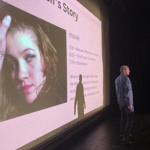Studio B’s Peter Bruun at the January Elisif’s Story event at The Waldo Theatre. Courtesy of Peter Bruun 