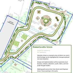 Concept plan for Damariscotta Green. Courtesy of Shannon Parker